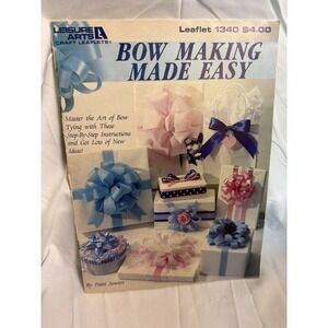 VTG Bow Making Made Easy Leisure Arts Instruction Craft Leaflet By Patty Sowers